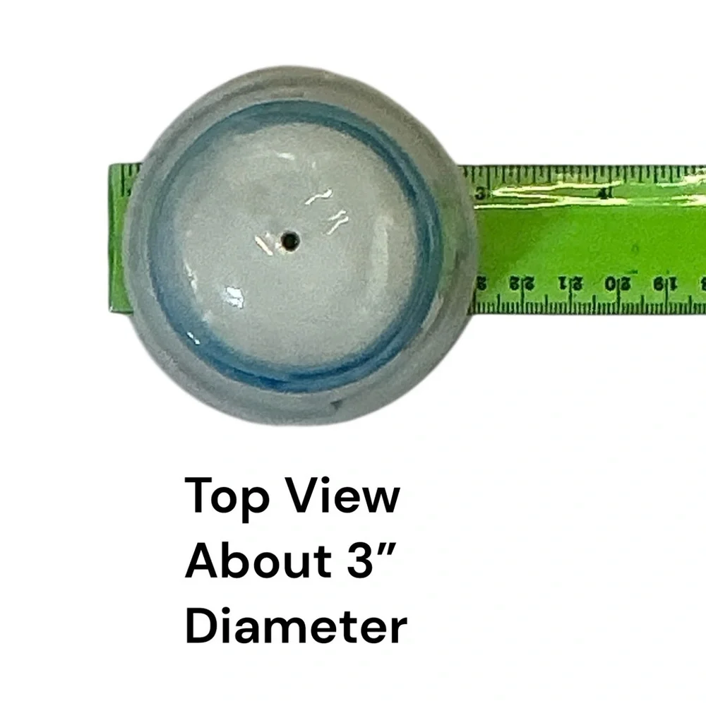 Bermuda Trader Lighthouse Tea Light Ceramic Candle Holder Decorative Blue White - Picture 8 of 16